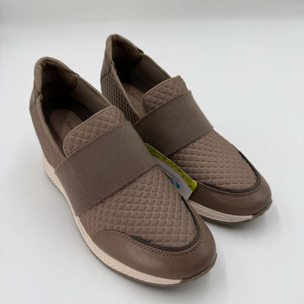 Baretraps Jamese Quilted Wedge Slip-On Sneakers Taupe Size 8.5M